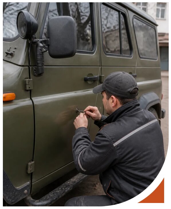 Профессиональное вскрытие автомобиля УАЗ без повреждений в Рославле